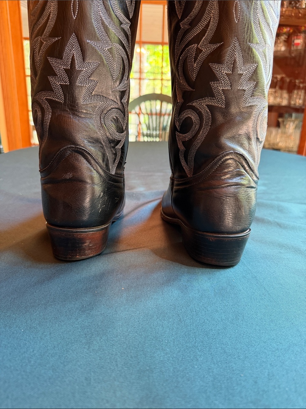 Dan Post Black Western Cowboy Boots - Men's Classic Pull-On 101/2 extra wide. - Picture 5 of 9